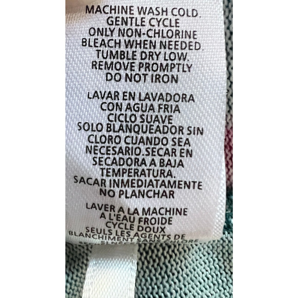 FLORA NIKROOZ WOMENS MEDIUM FLORAL PRINTED SWEATER-KNIT PAJAMA TOP ONLY GREEN - Picture 9 of 10